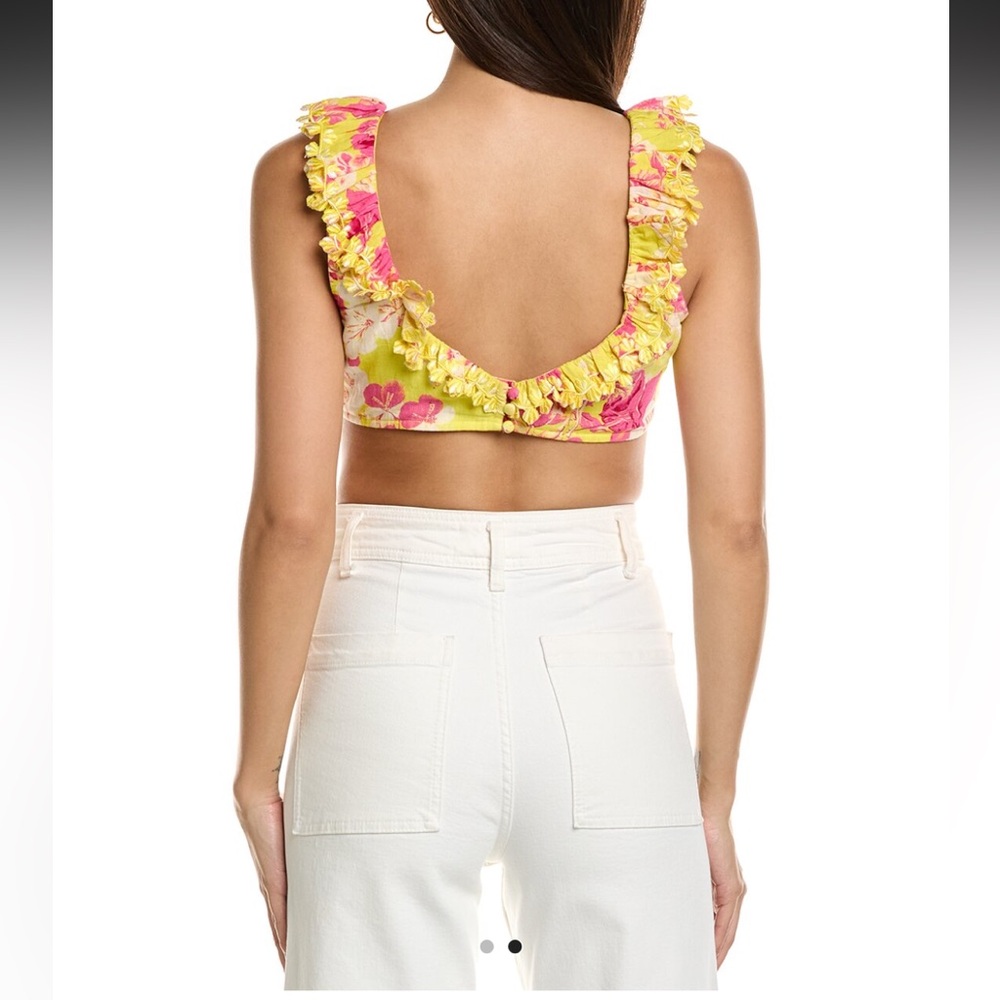 NWT Hemant and Nandita Embroidered Floral Print Crop Top and Midi Skirt Set - M - Picture 9 of 9